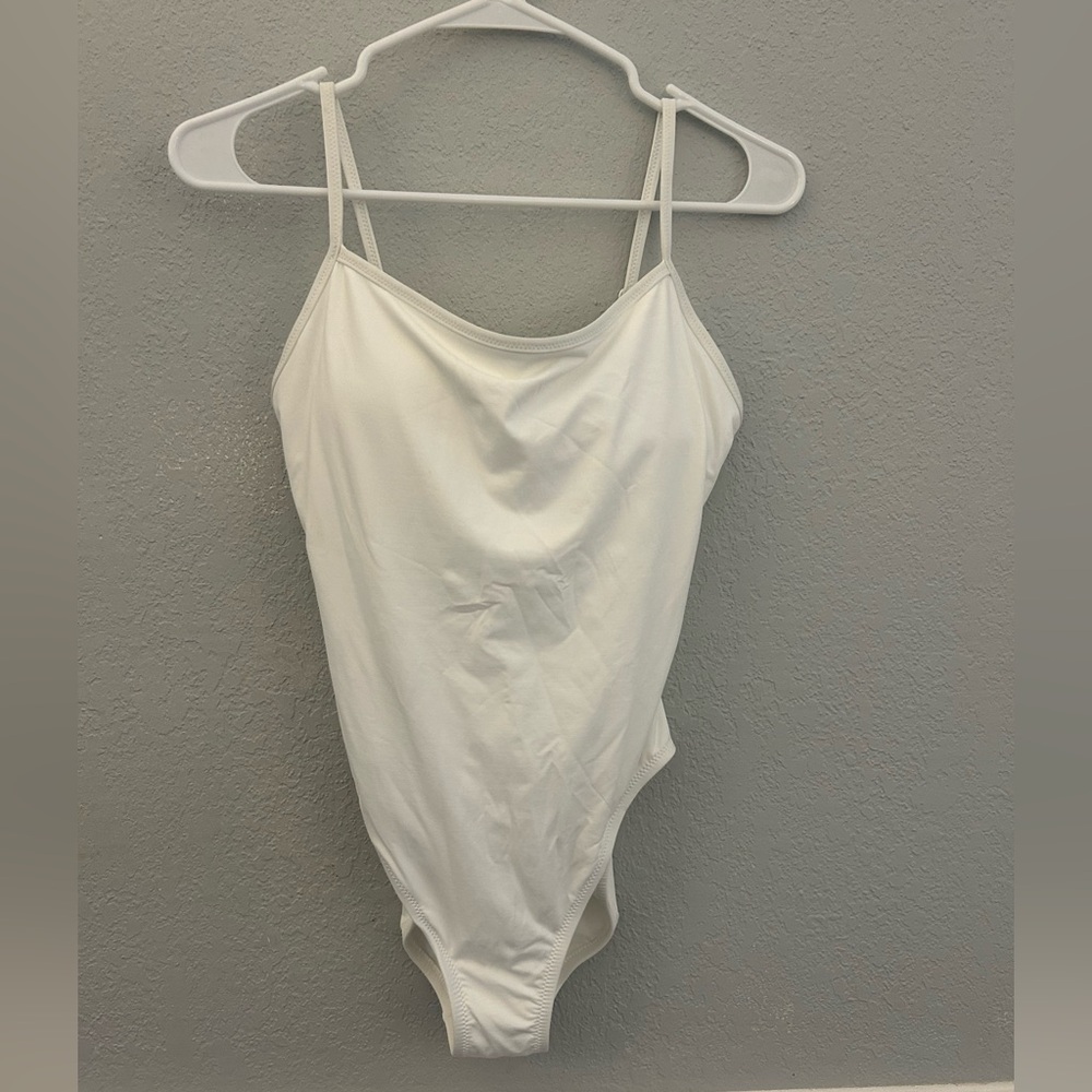 GAP Women’s White Spaghetti Strap Swimsuit, sz L, NWOT